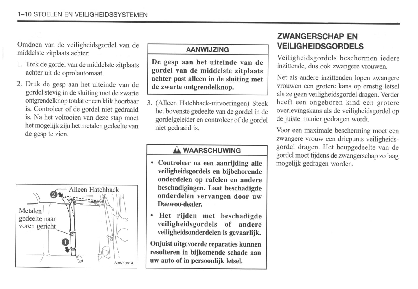 2002-2007 Daewoo Kalos Bedienungsanleitung | Niederländisch