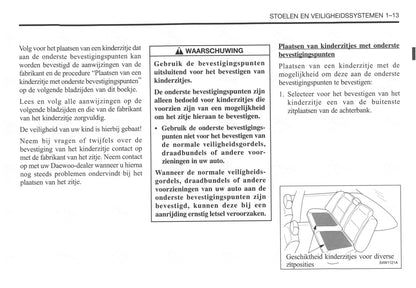 2002-2007 Daewoo Kalos Bedienungsanleitung | Niederländisch