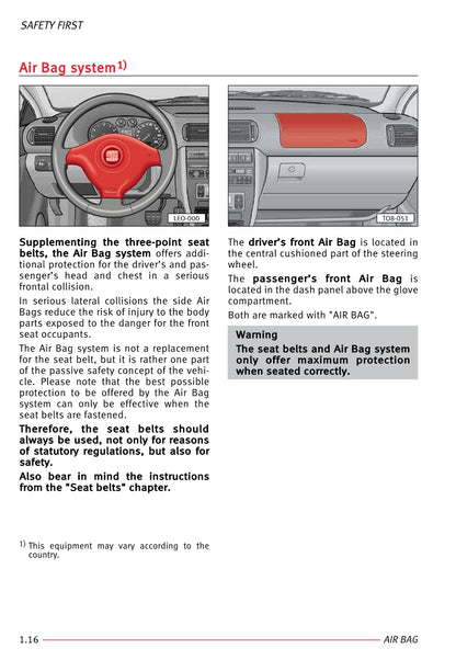 1998-2006 Seat Leon Manuel du propriétaire | Anglais