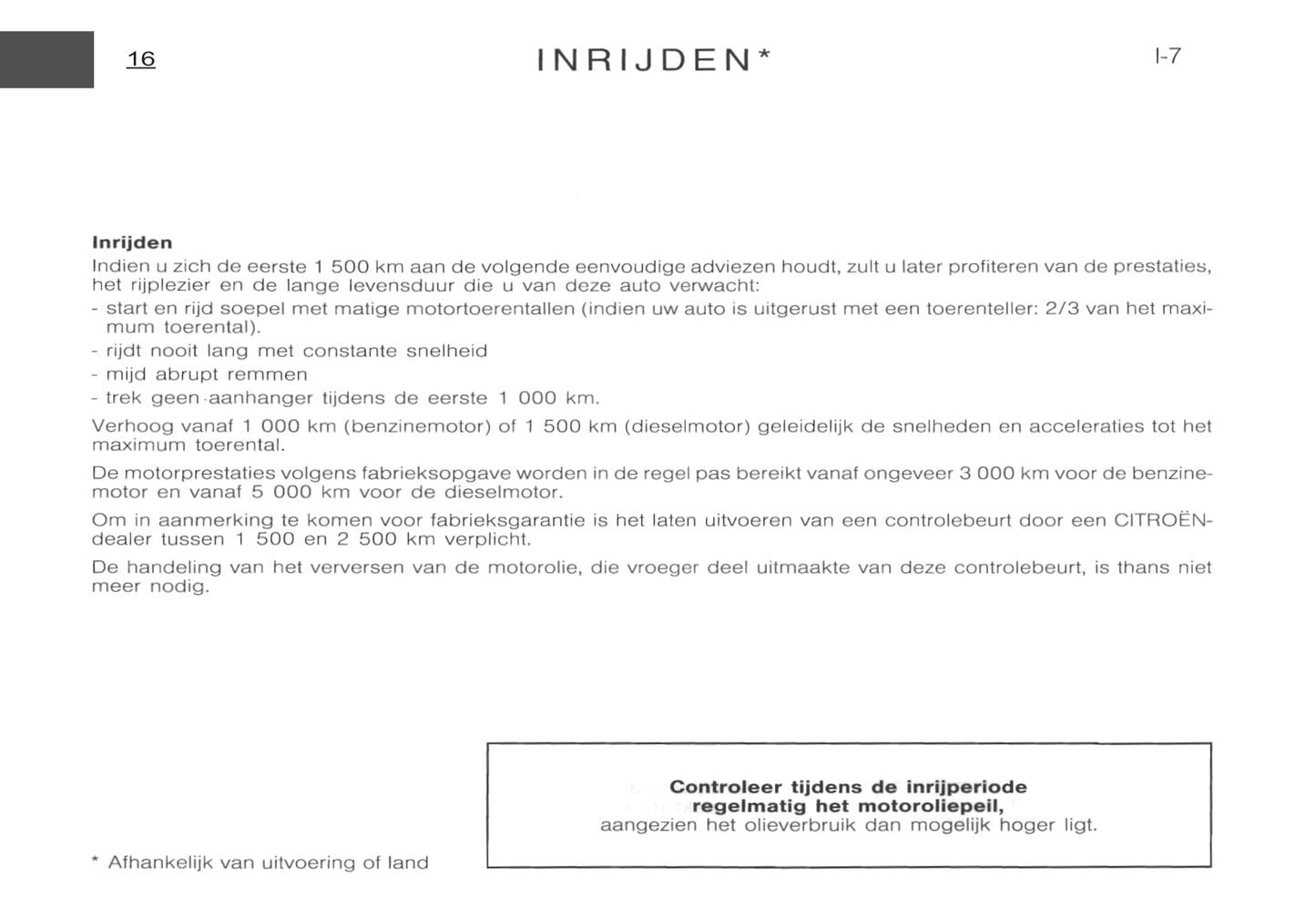 2000-2002 Citroën Xsara Bedienungsanleitung | Niederländisch