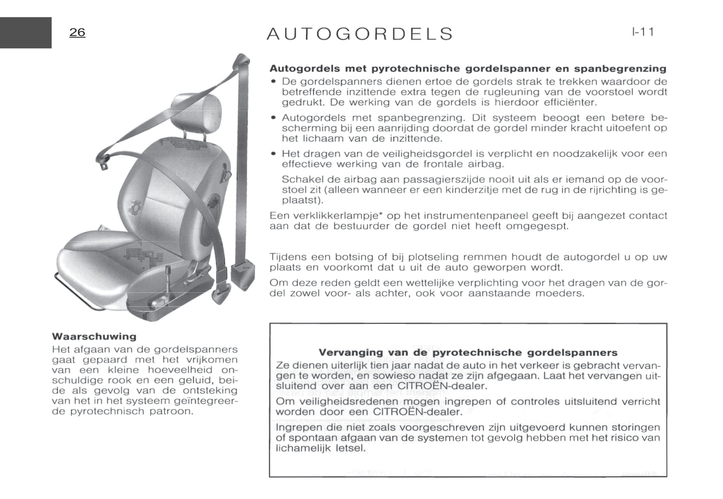 2000-2002 Citroën Xsara Bedienungsanleitung | Niederländisch