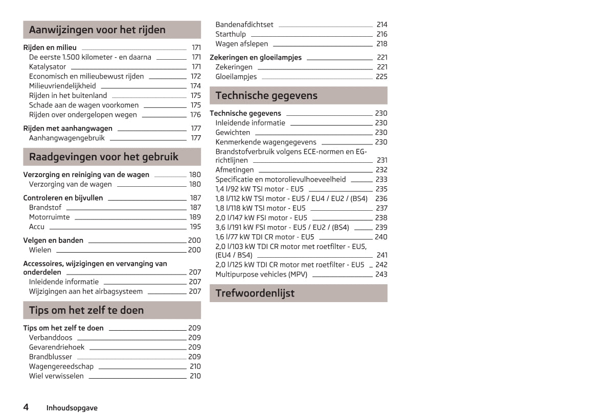 2012-2013 Skoda Superb Owner's Manual | Dutch