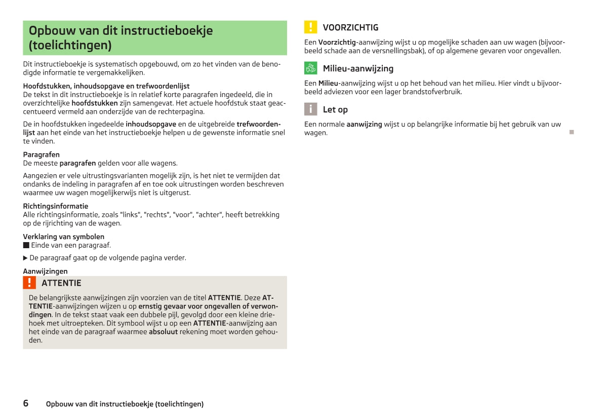 2012-2013 Skoda Superb Owner's Manual | Dutch