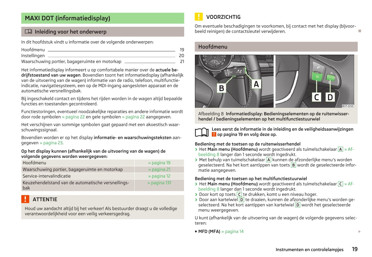 2012-2013 Skoda Superb Owner's Manual | Dutch