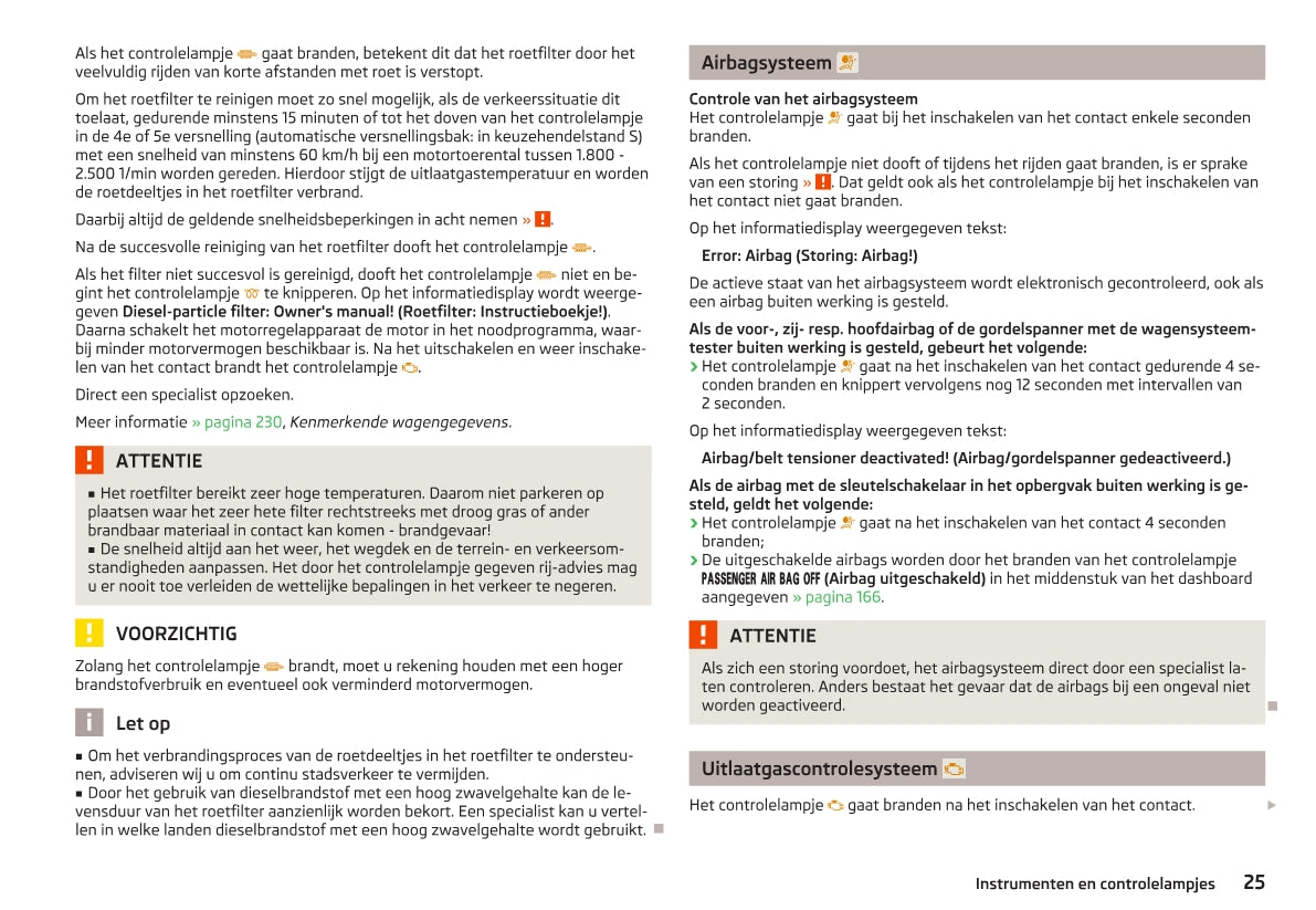 2012-2013 Skoda Superb Owner's Manual | Dutch