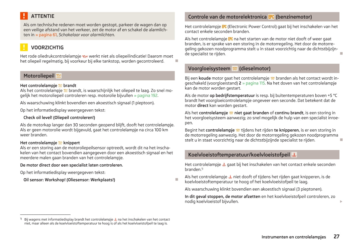 2012-2013 Skoda Superb Owner's Manual | Dutch