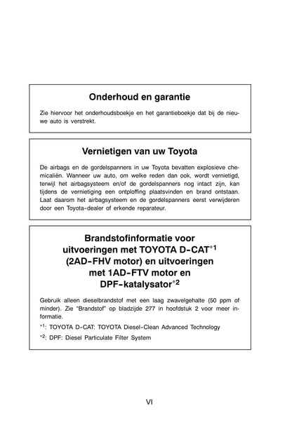 2006-2008 Toyota Avensis Manuel du propriétaire | Néerlandais