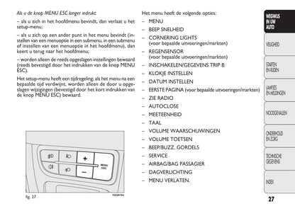 2009-2012 Fiat Punto Manuel du propriétaire | Néerlandais