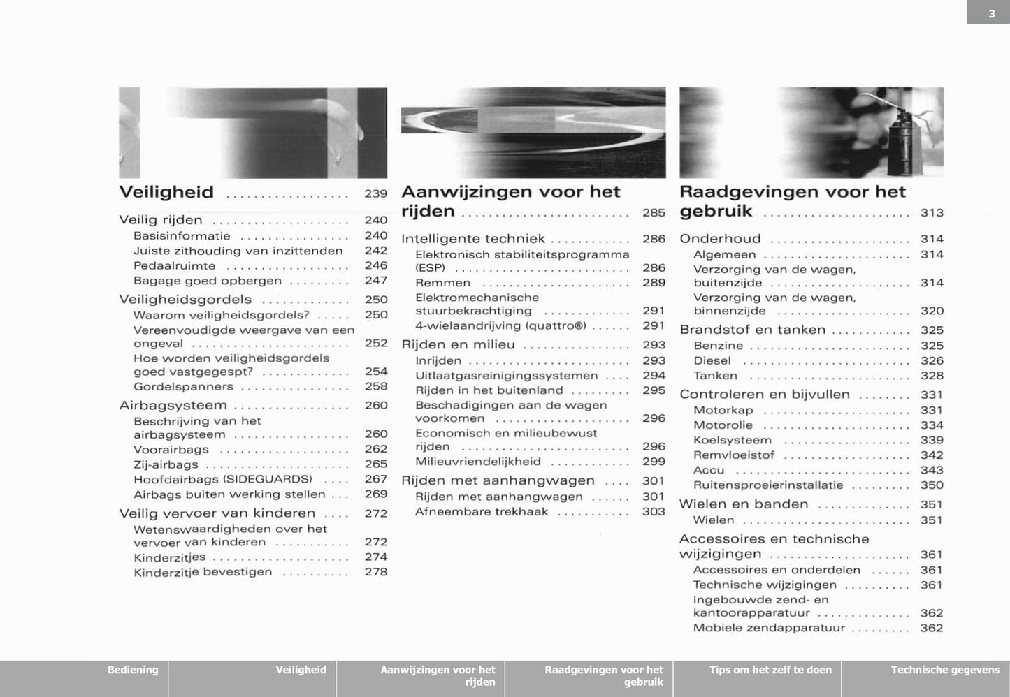 2003-2008 Audi A3 Gebruikershandleiding | Nederlands