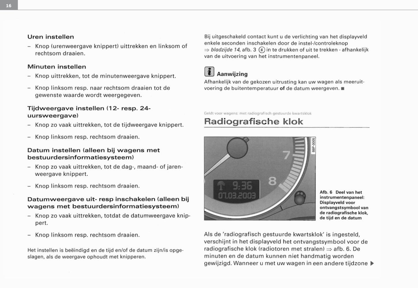 2003-2008 Audi A3 Gebruikershandleiding | Nederlands