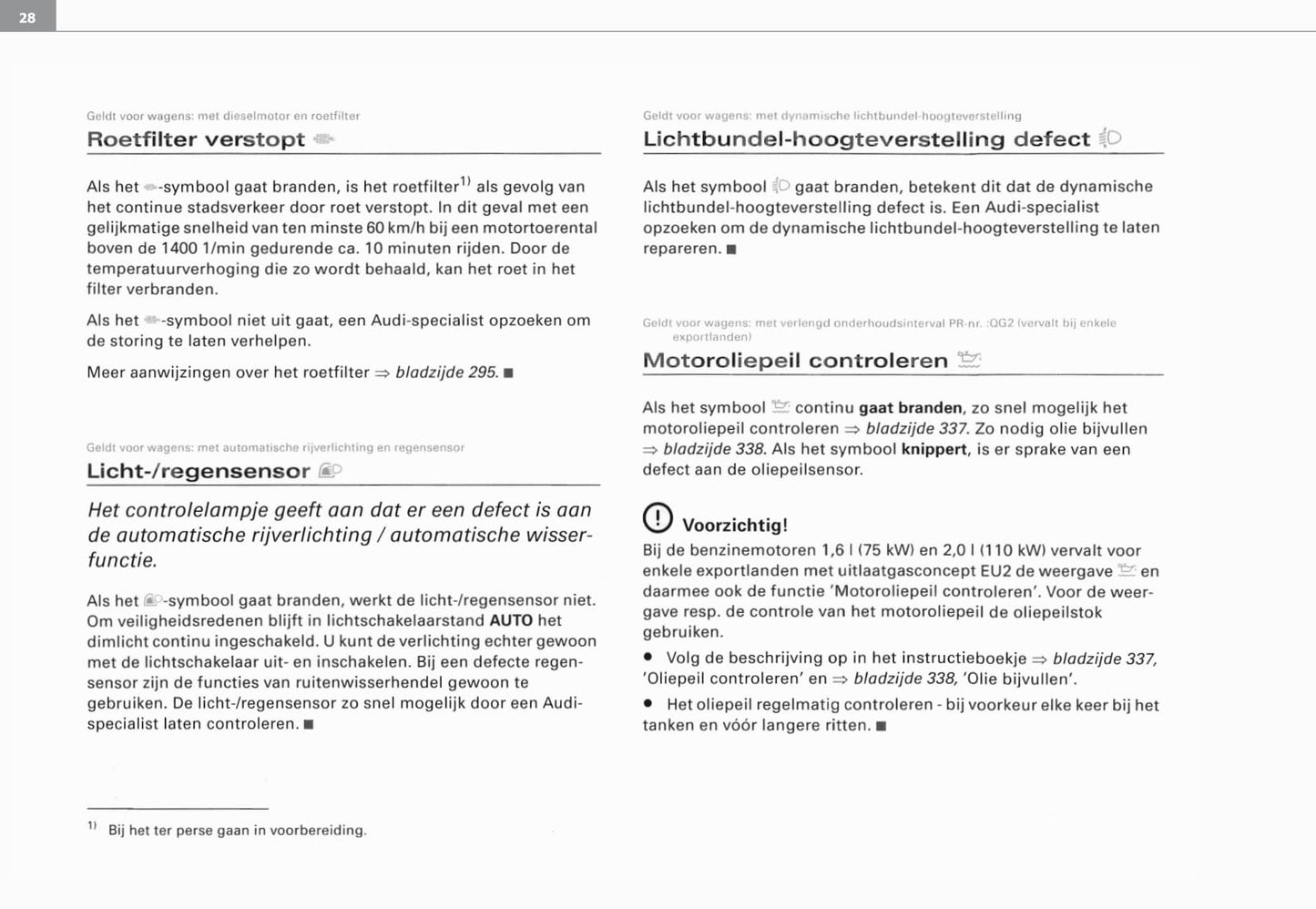 2003-2008 Audi A3 Gebruikershandleiding | Nederlands