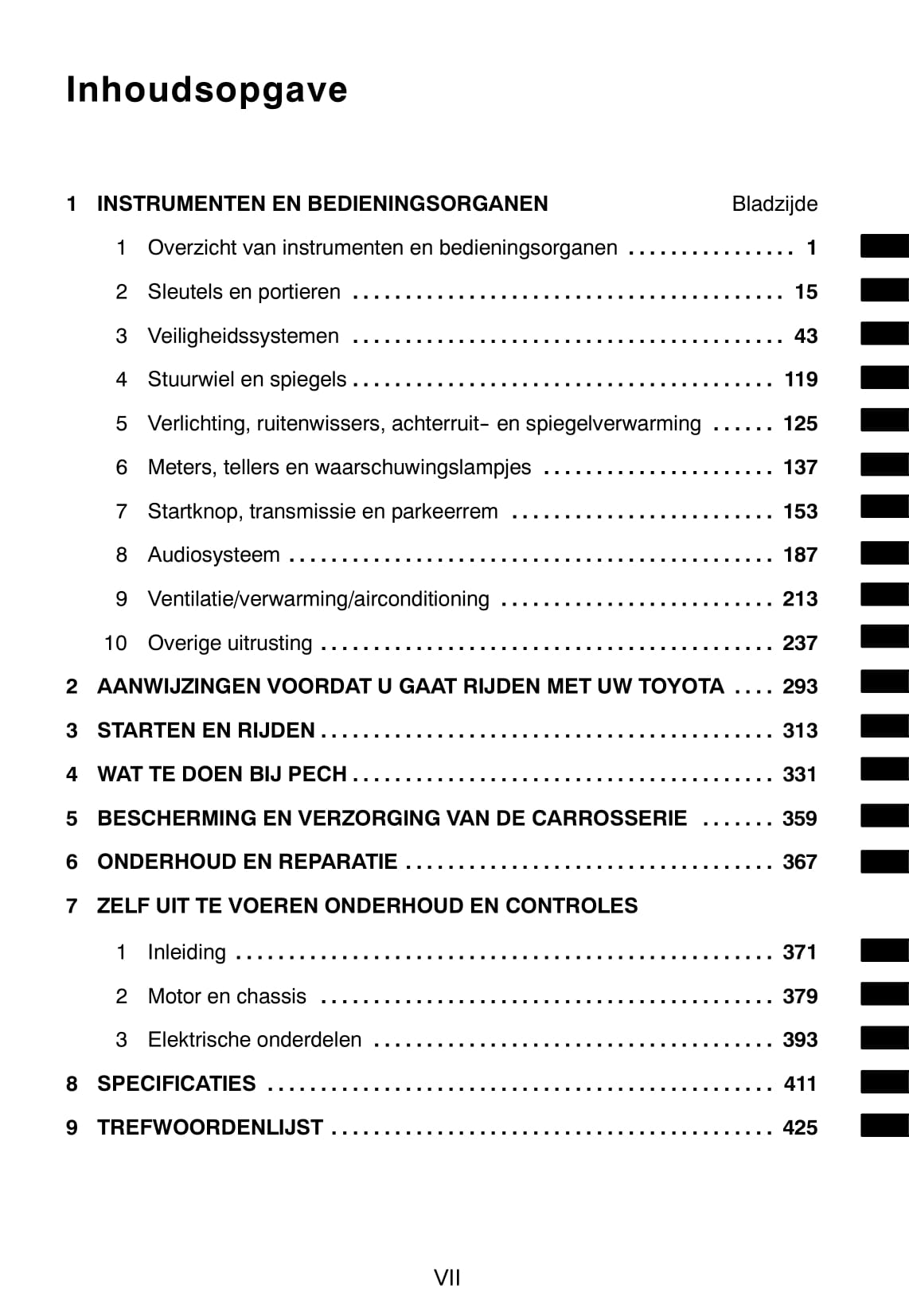 2007-2008 Toyota Corolla Gebruikershandleiding | Nederlands