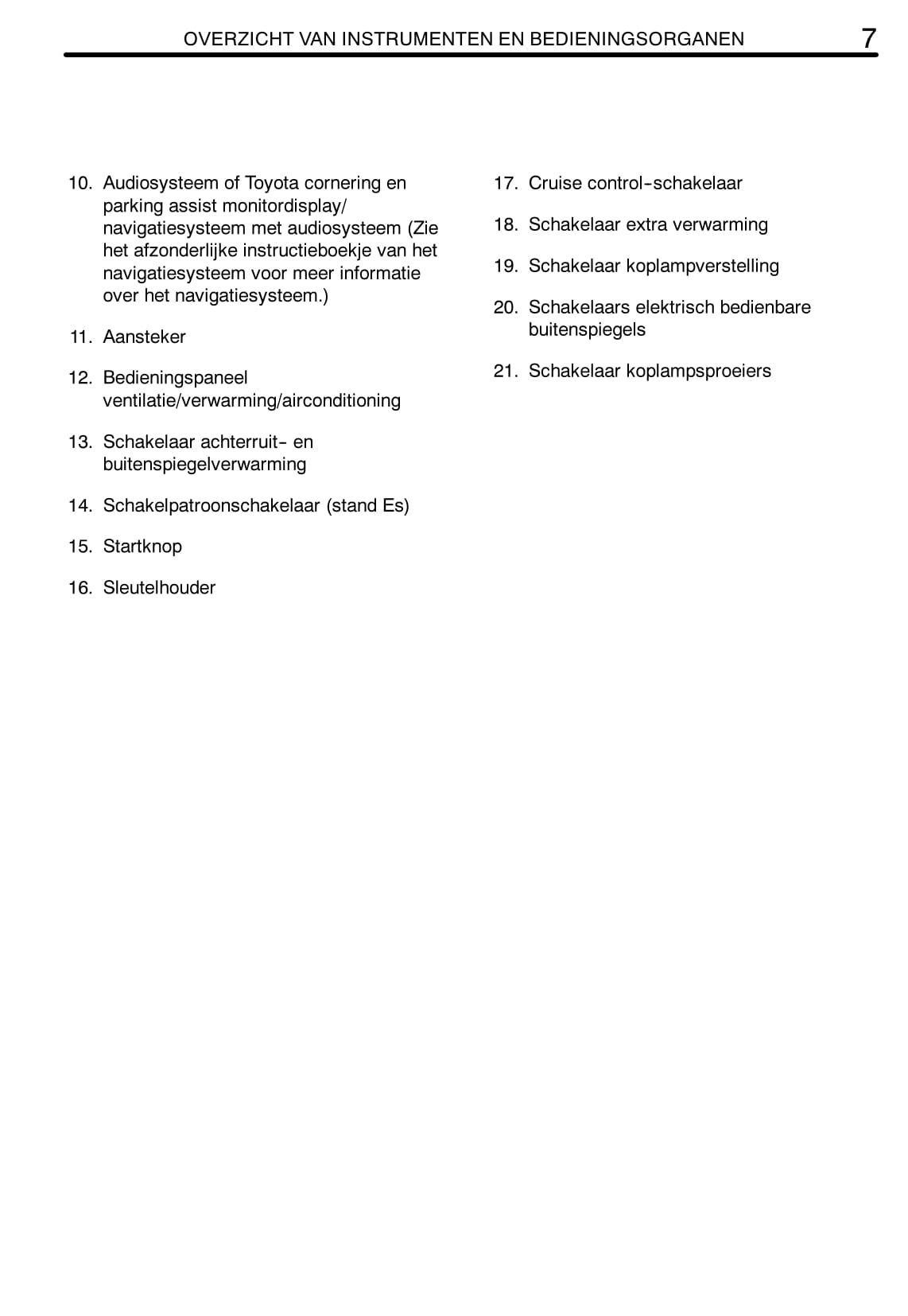 2007-2008 Toyota Corolla Gebruikershandleiding | Nederlands