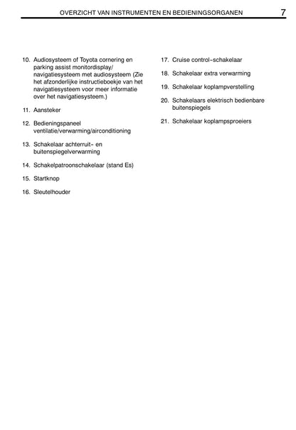 2007-2008 Toyota Corolla Gebruikershandleiding | Nederlands