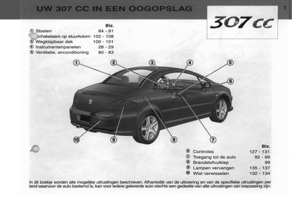 2003 Peugeot 307 CC Gebruikershandleiding | Nederlands