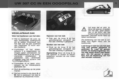 2003 Peugeot 307 CC Gebruikershandleiding | Nederlands