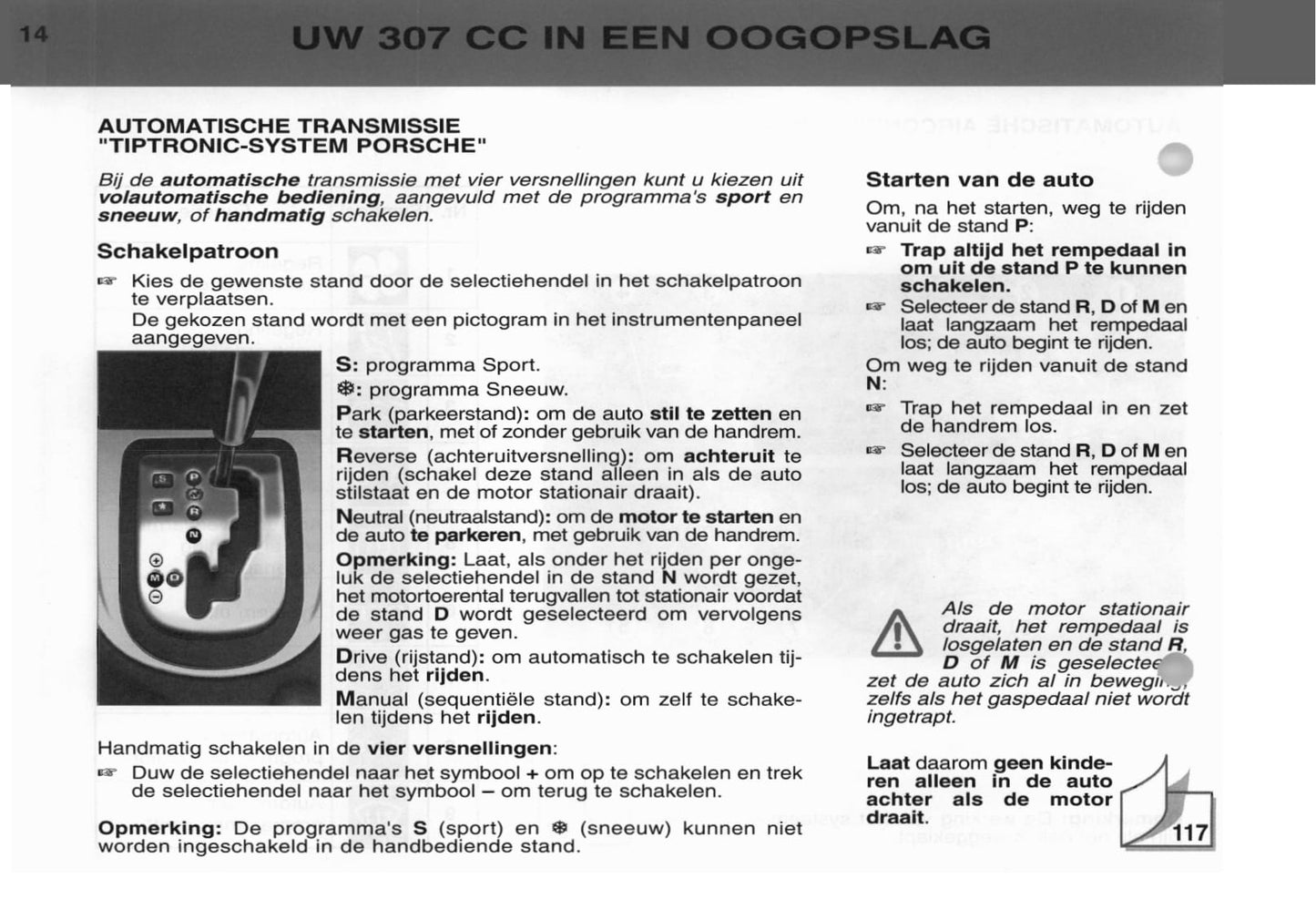 2003 Peugeot 307 CC Gebruikershandleiding | Nederlands