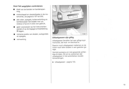 1999-2001 Opel Zafira Gebruikershandleiding | Nederlands