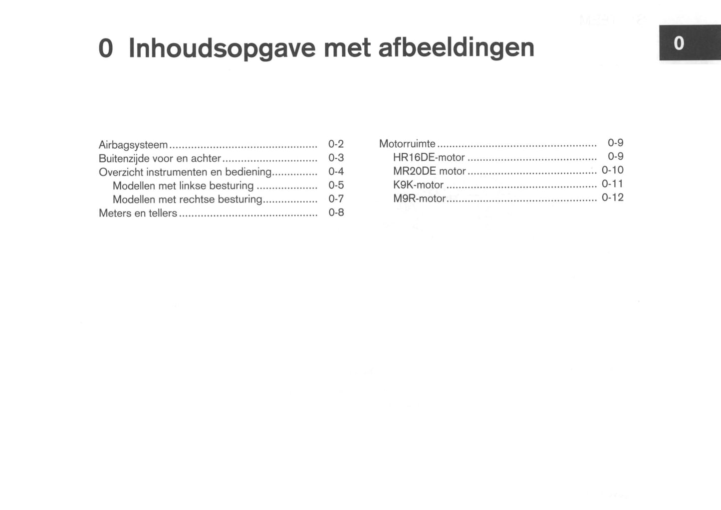 2008-2009 Nissan Qashqai Gebruikershandleiding | Nederlands