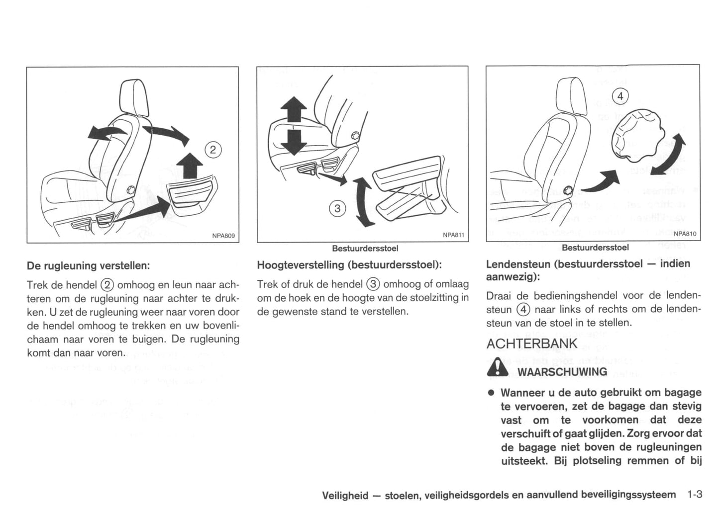 2008-2009 Nissan Qashqai Gebruikershandleiding | Nederlands