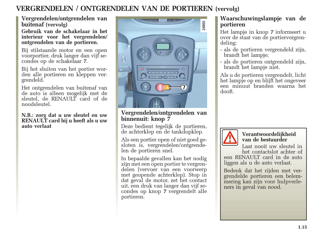 2005-2007 Renault Clio Bedienungsanleitung | Niederländisch