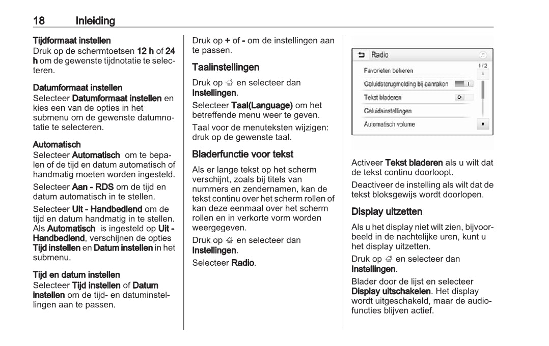 Opel Corsa Infotainment System Handleiding 2014 - 2018