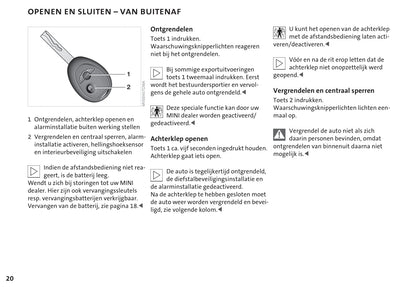 2001-2006 Mini Cooper/Cooper S/One Owner's Manual | Dutch