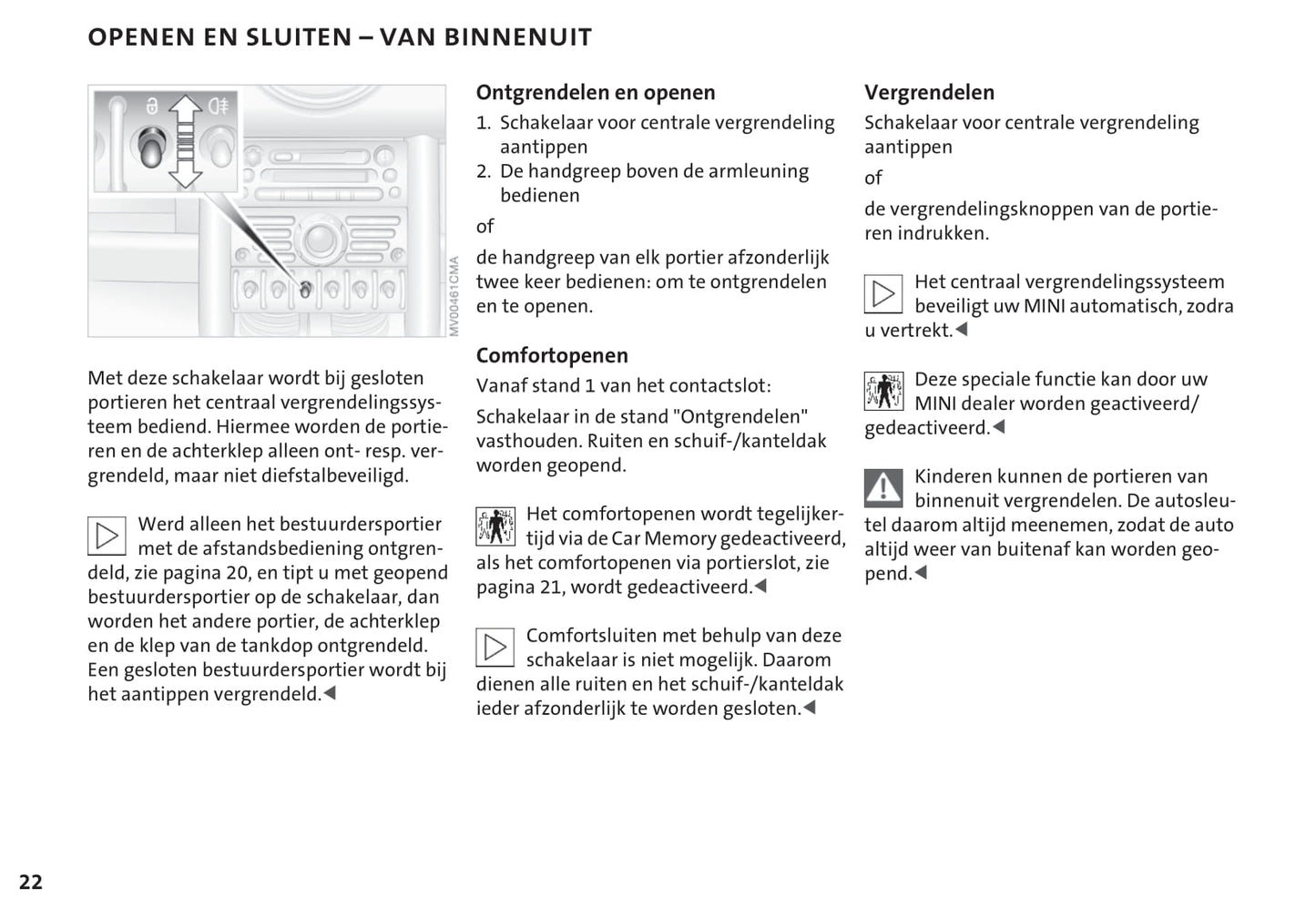 2001-2006 Mini Cooper/Cooper S/One Owner's Manual | Dutch