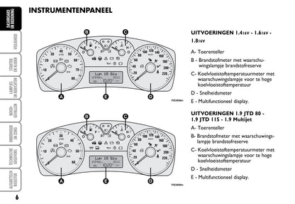 2003-2004 Fiat Stilo Bedienungsanleitung | Niederländisch