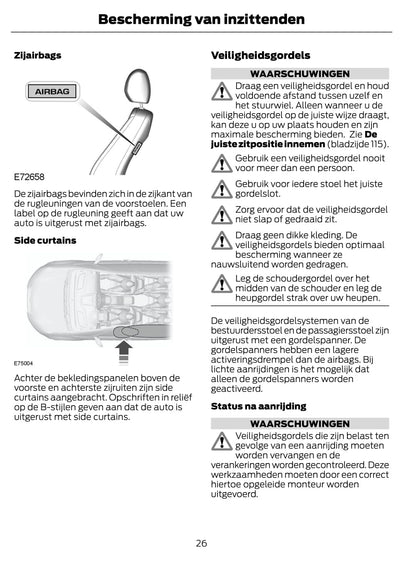 2012 Ford Focus Bedienungsanleitung | Niederländisch