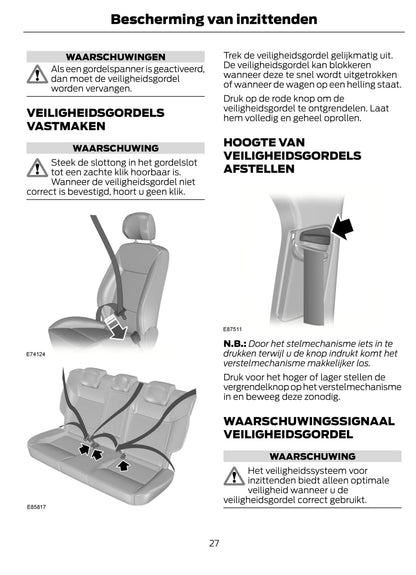 2012 Ford Focus Bedienungsanleitung | Niederländisch