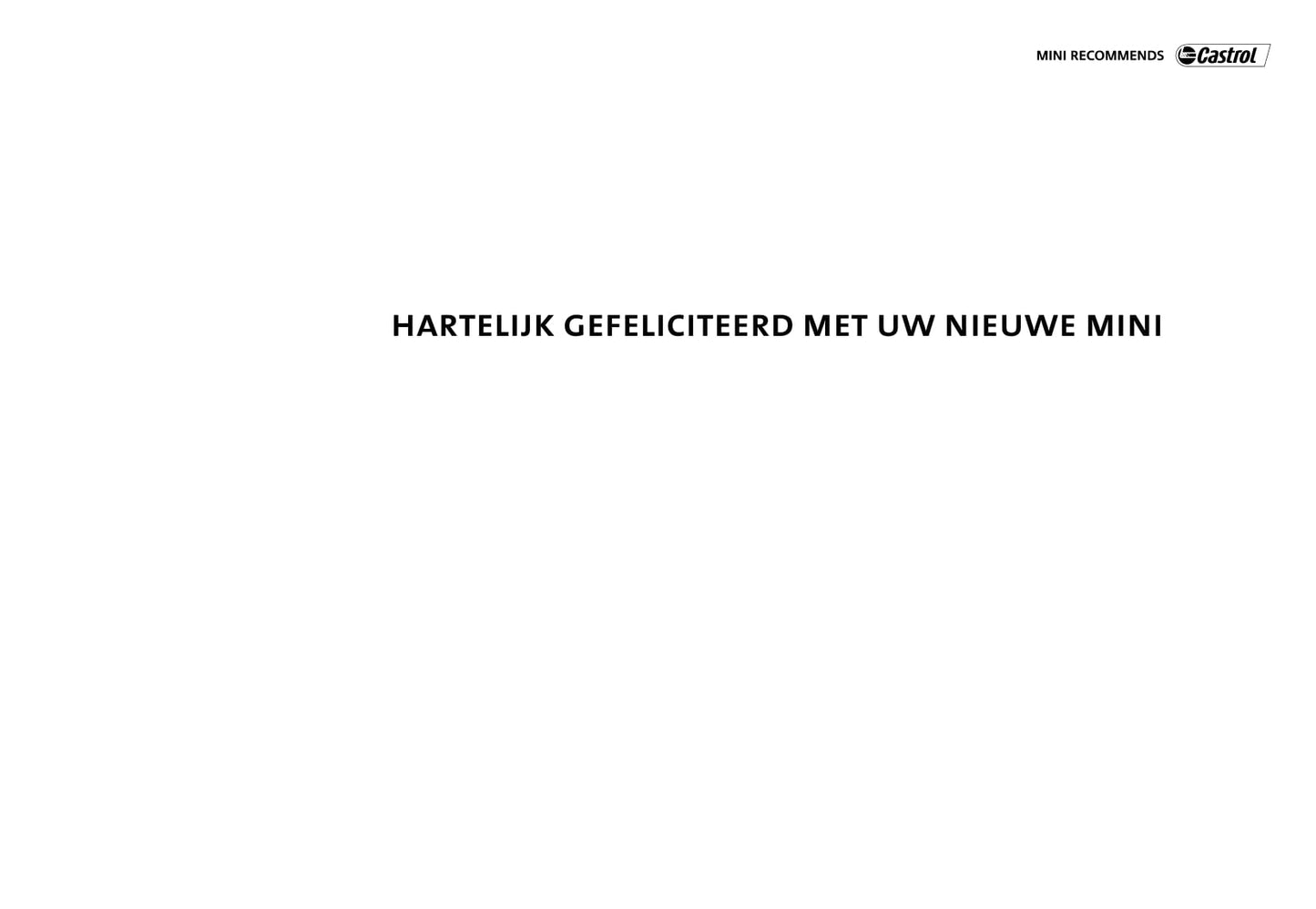 2001-2006 Mini Cooper/One Gebruikershandleiding | Nederlands