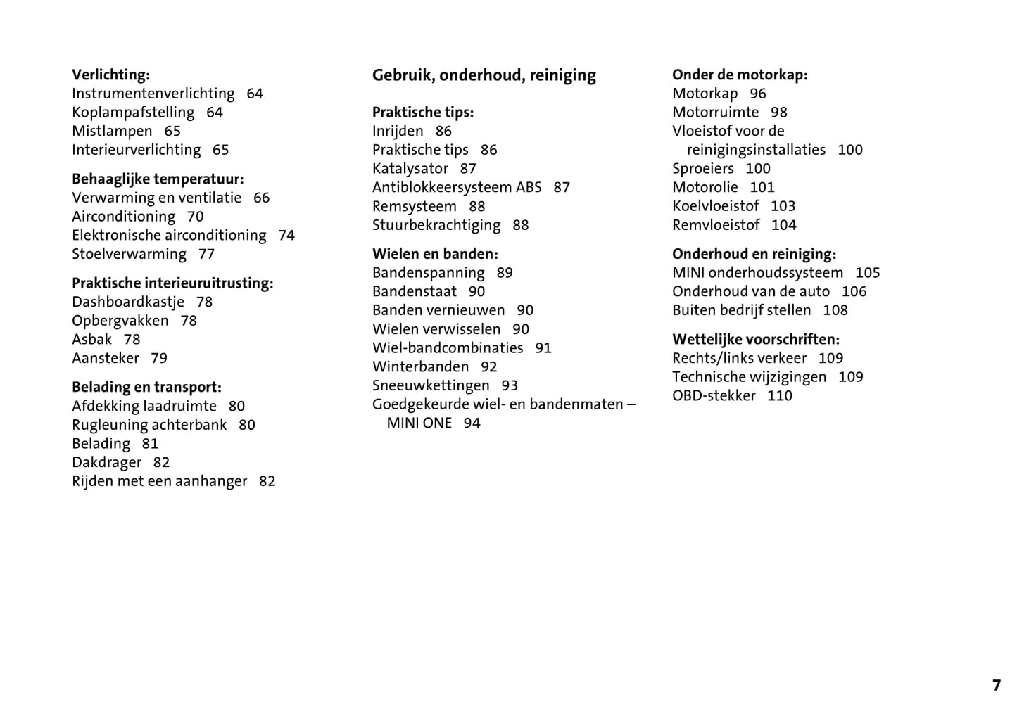 2001-2006 Mini Cooper/One Gebruikershandleiding | Nederlands