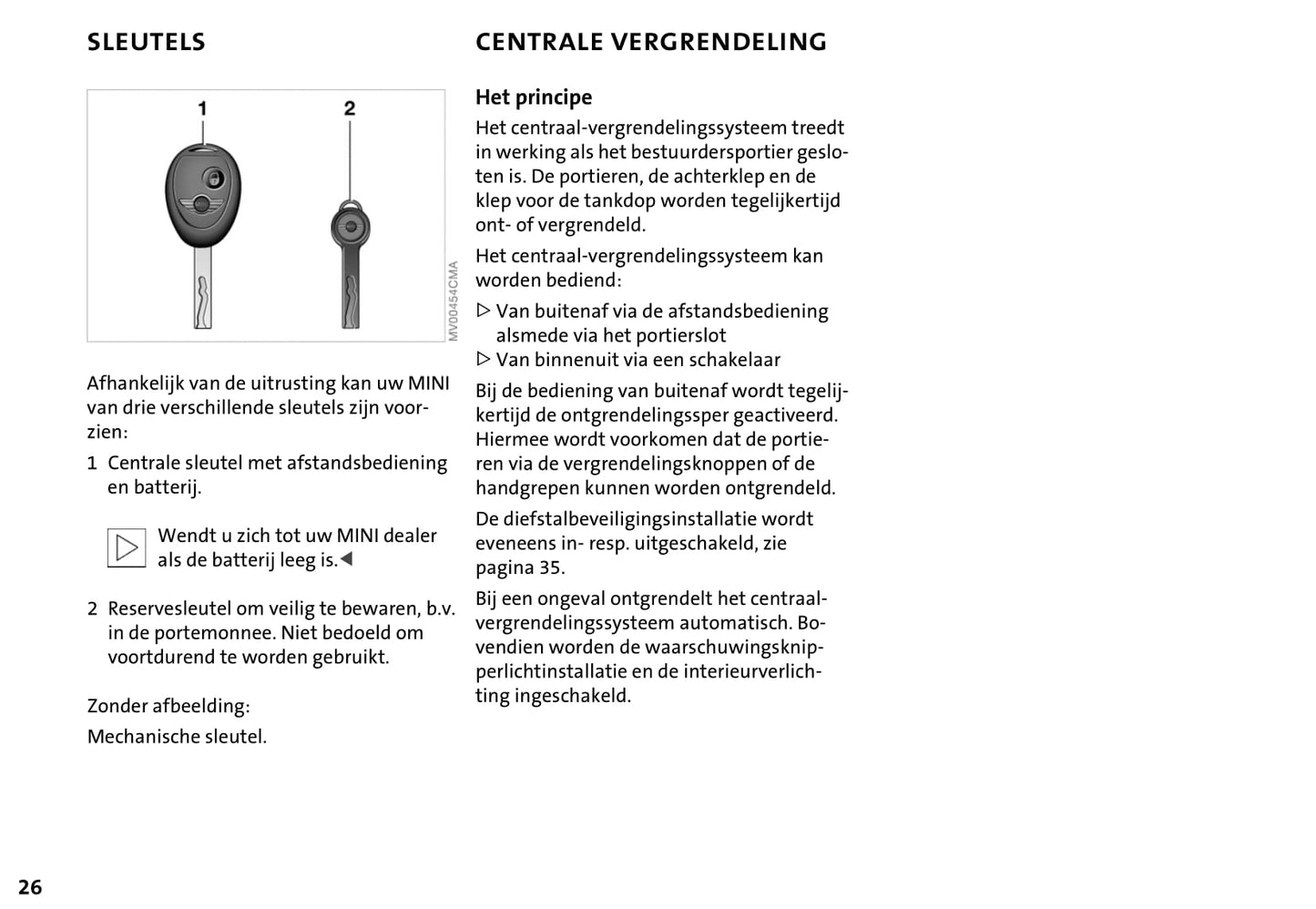 2001-2006 Mini Cooper/One Gebruikershandleiding | Nederlands