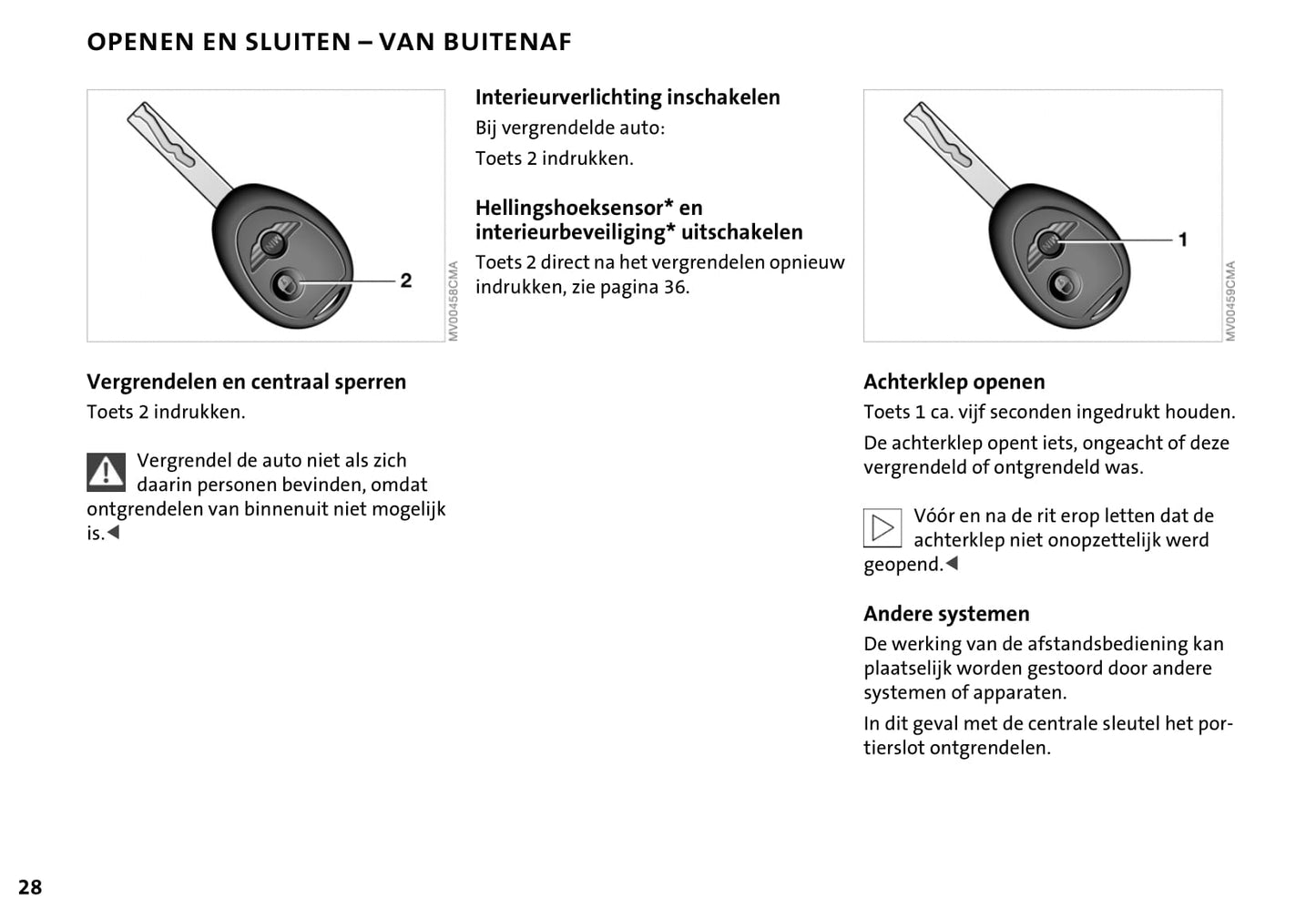 2001-2006 Mini Cooper/One Gebruikershandleiding | Nederlands