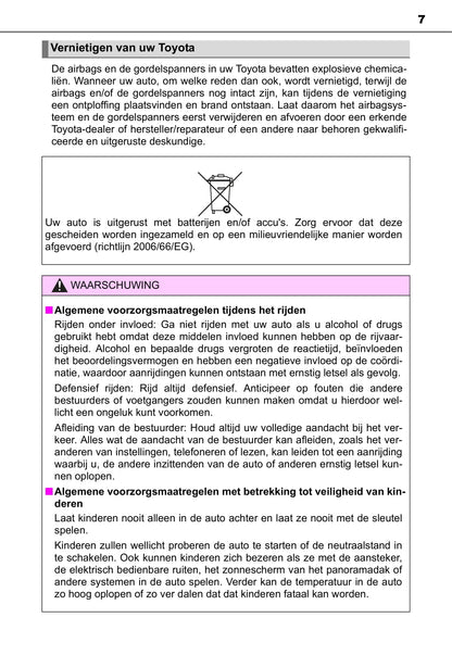 2014-2015 Toyota Yaris Gebruikershandleiding | Nederlands