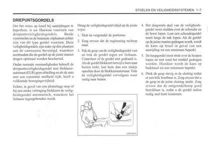 2000-2004 Daewoo Tacuma Gebruikershandleiding | Nederlands