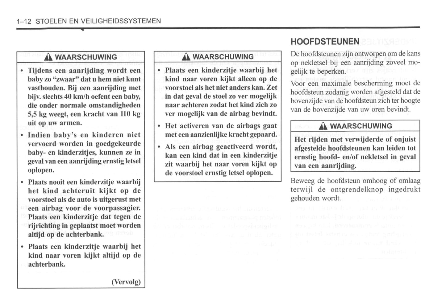 2000-2004 Daewoo Tacuma Gebruikershandleiding | Nederlands