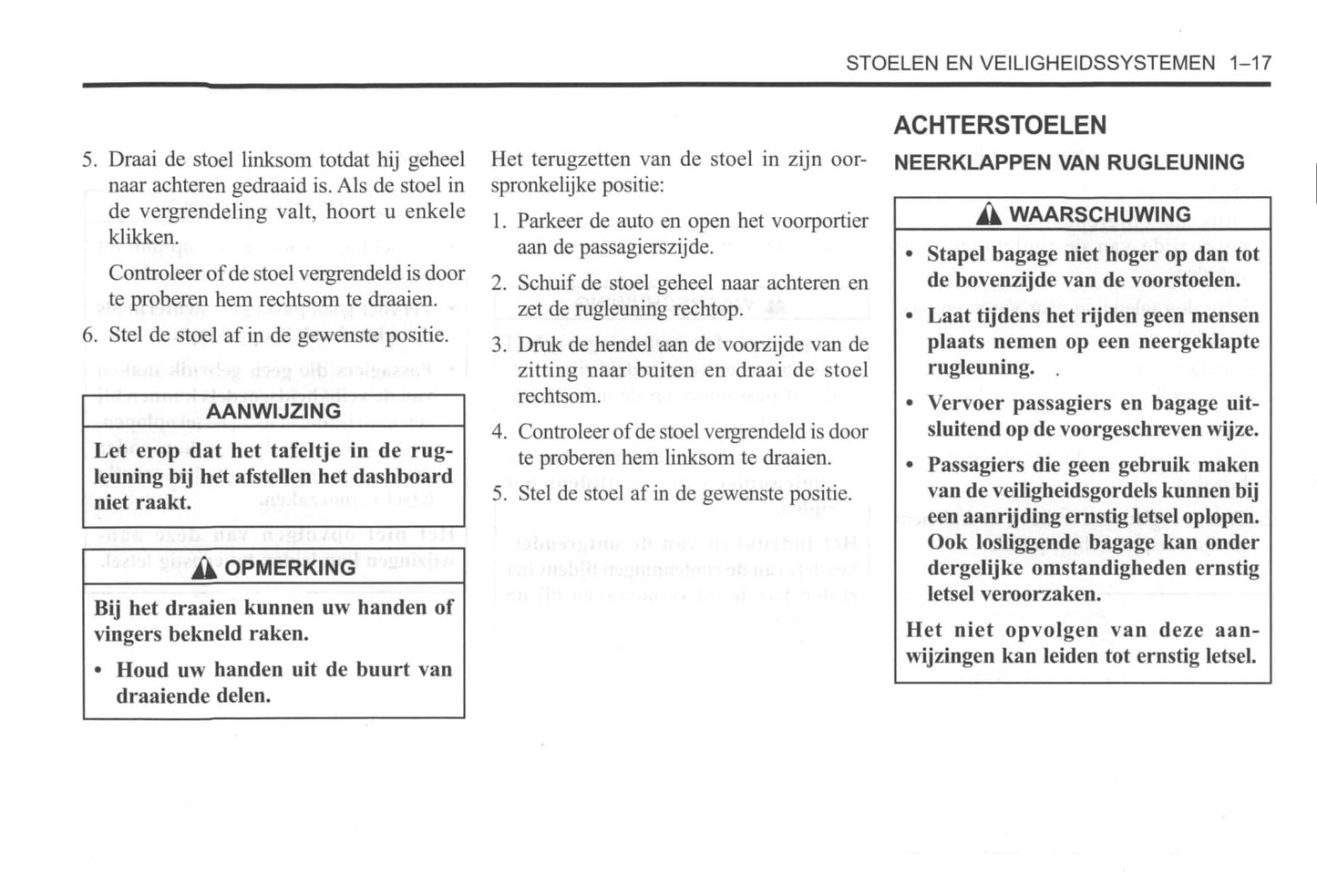 2000-2004 Daewoo Tacuma Gebruikershandleiding | Nederlands