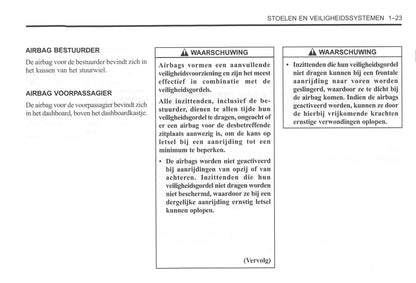 2000-2004 Daewoo Tacuma Gebruikershandleiding | Nederlands