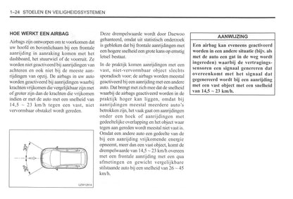 2000-2004 Daewoo Tacuma Gebruikershandleiding | Nederlands