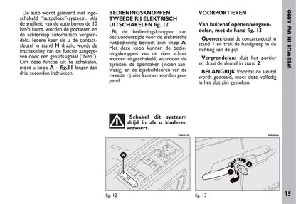 2002-2003 Fiat Ulysse Owner's Manual | Dutch