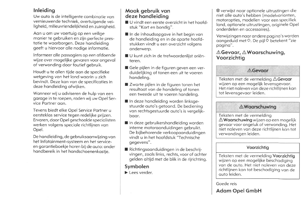 2005-2010 Opel Meriva Owner's Manual | Dutch