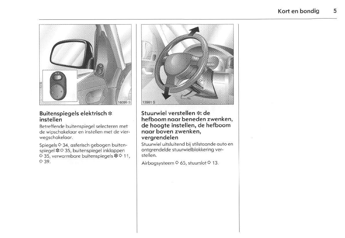 2005-2010 Opel Meriva Owner's Manual | Dutch