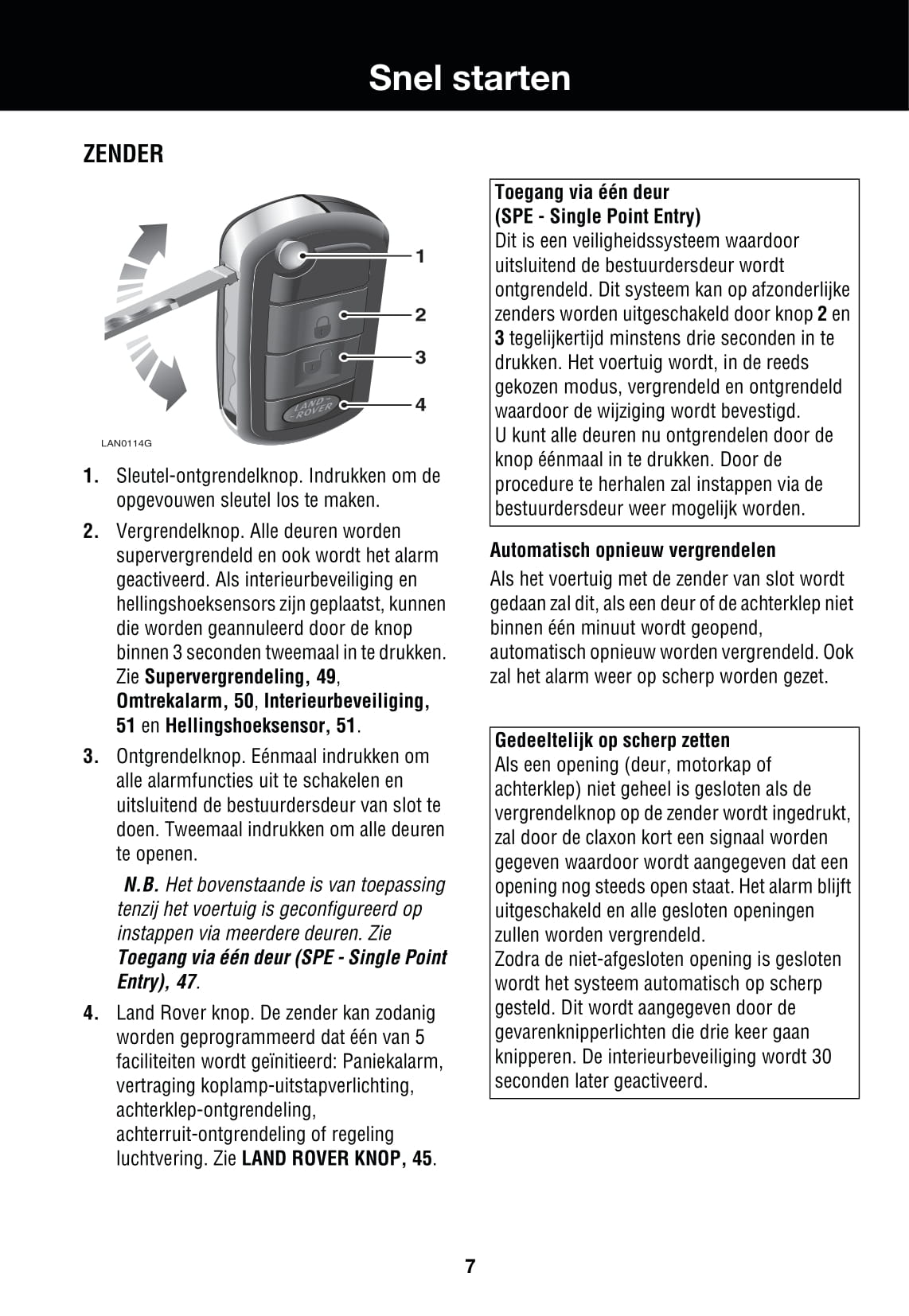 2006-2007 Land Rover Range Rover Sport Owner's Manual | Dutch