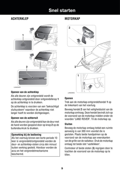 2006-2007 Land Rover Range Rover Sport Owner's Manual | Dutch