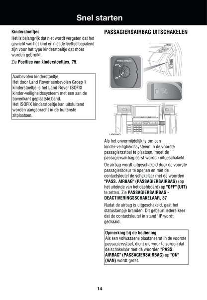 2006-2007 Land Rover Range Rover Sport Owner's Manual | Dutch