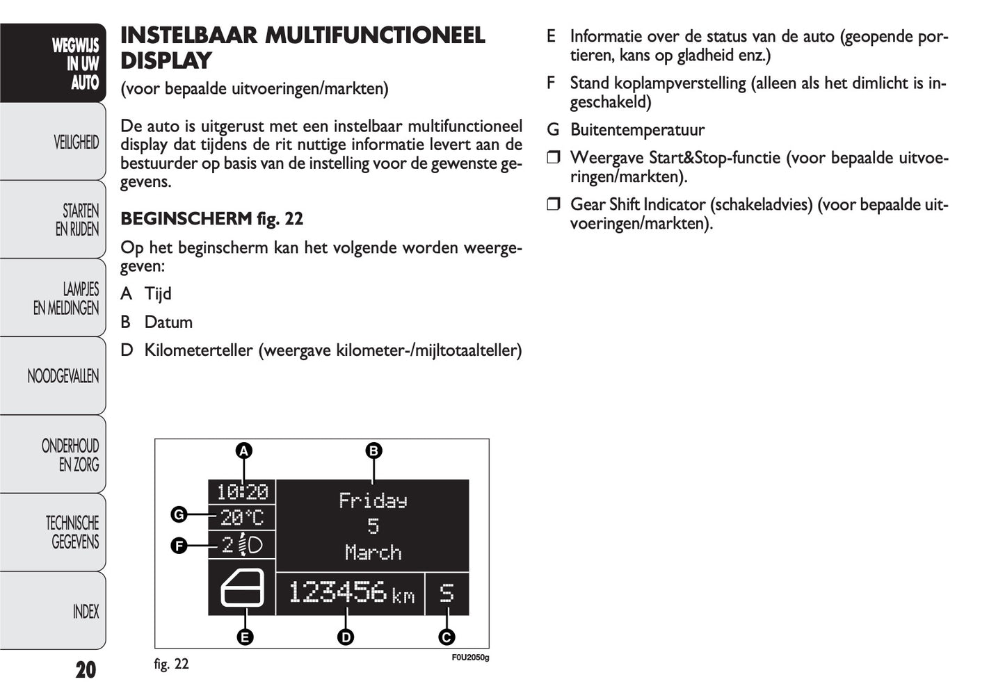 2011-2014 Fiat Punto Manuel du propriétaire | Néerlandais