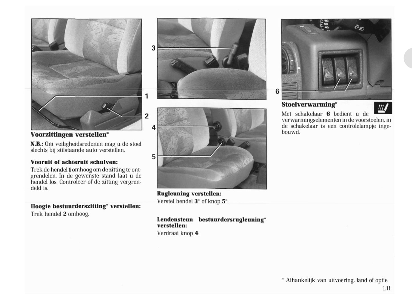 1996-1998 Renault Clio Owner's Manual | Dutch