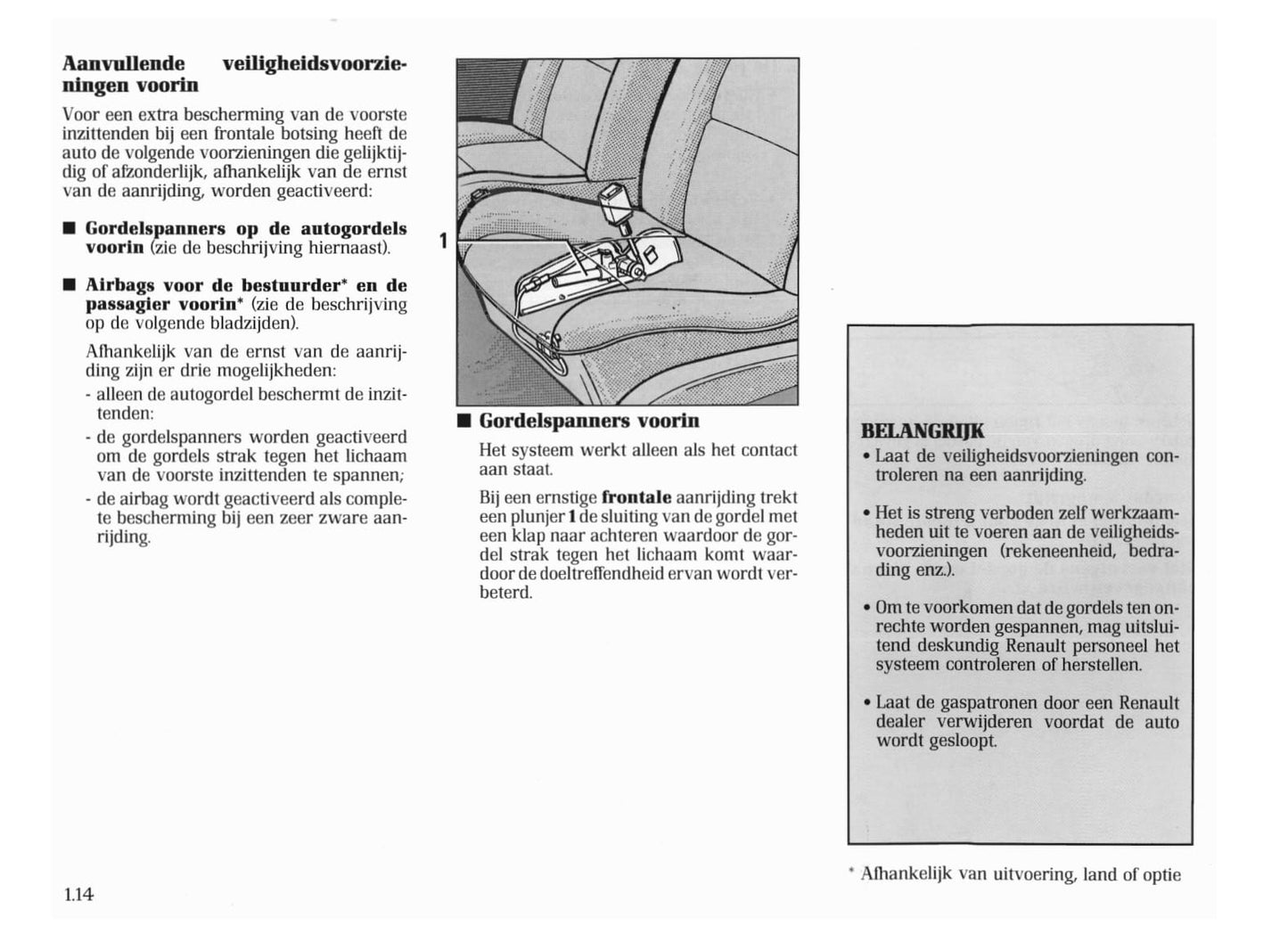 1996-1998 Renault Clio Owner's Manual | Dutch